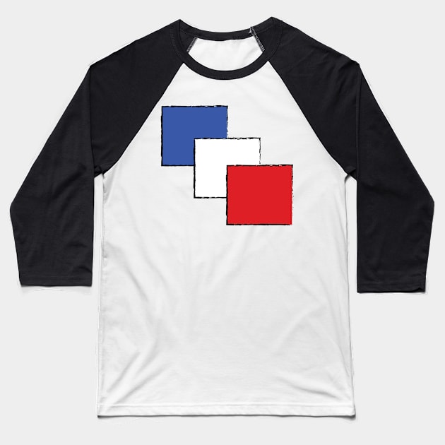 Color Box Baseball T-Shirt by peppielavista